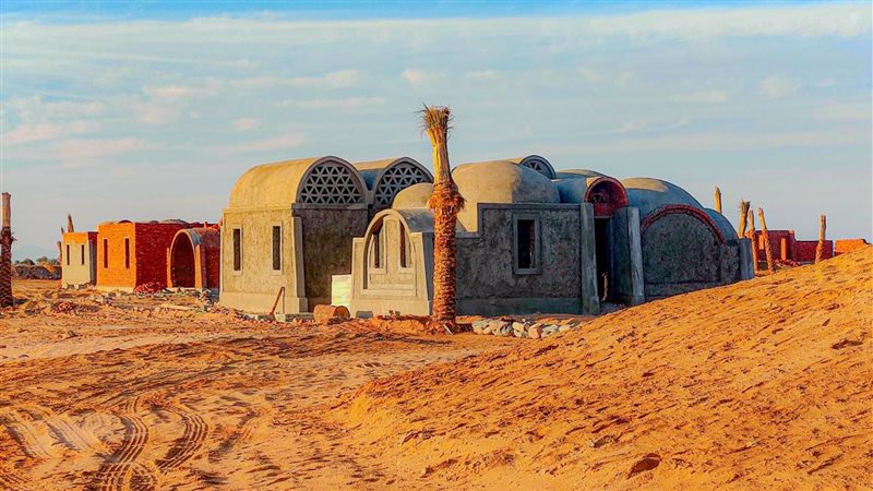 أعمال الأساسات بقرية