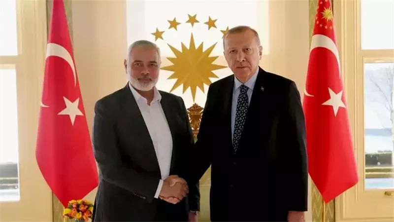 أردوغان وهنية، فيتو