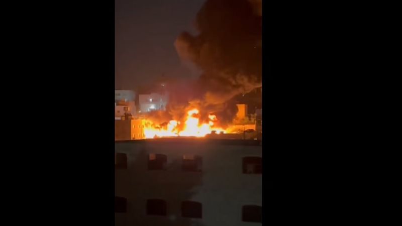 حريق هائل في الخليل