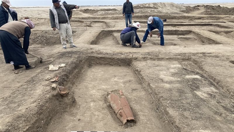 الكشف عن بقايا استراحة