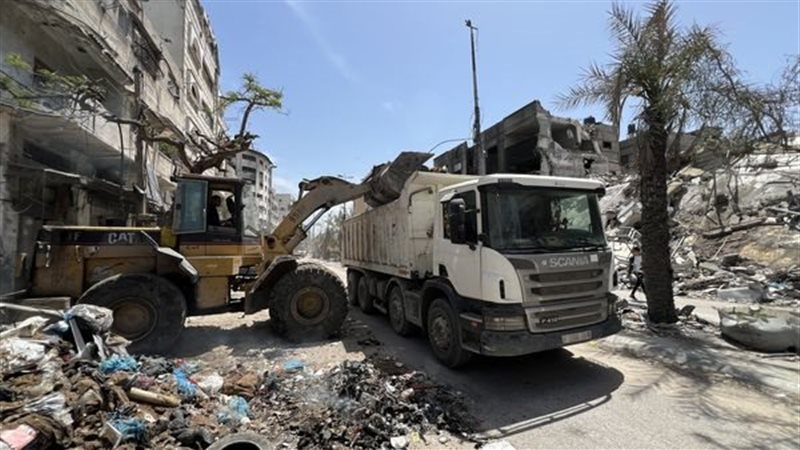 جمع النفايات بغزة،