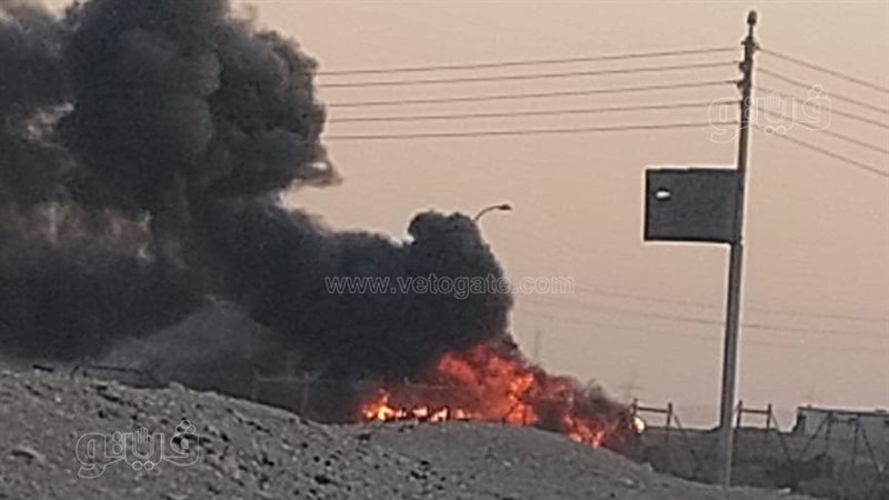 حريق هائل يلتهم كرفانات