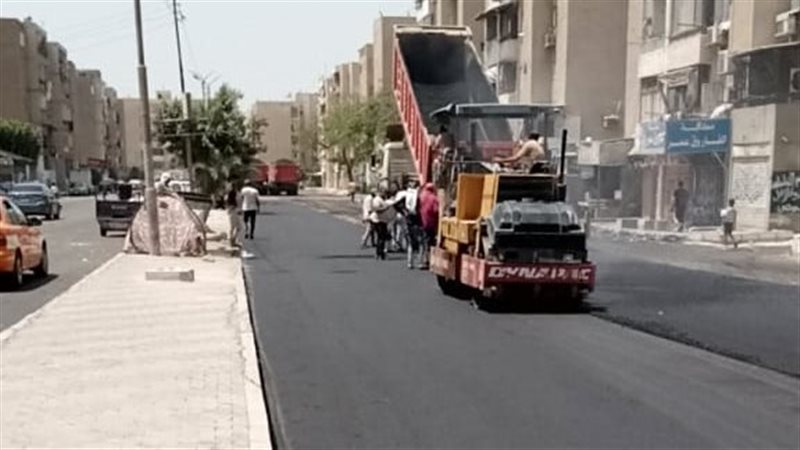 جانب من أعمال رصف