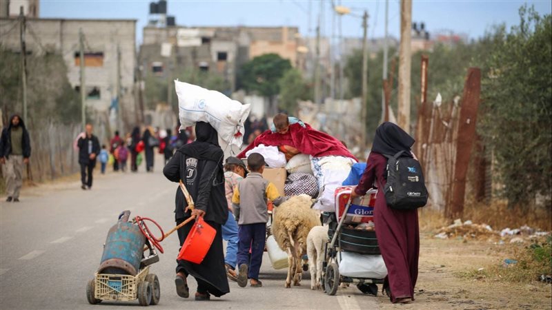 نزوح سكان رفح الفلسطينية،