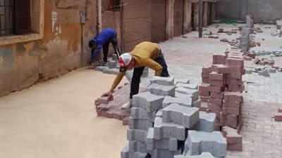 اعتماد 730 ألف جنيه لتركيب بلاط الانترلوك بمنيا القمح