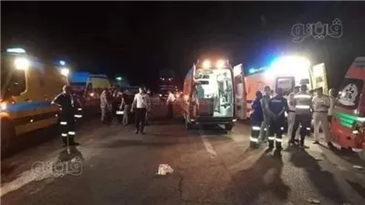 إصابة 5 أشخاص في تصادم سيارتين على طريق بنها شبرا الحر