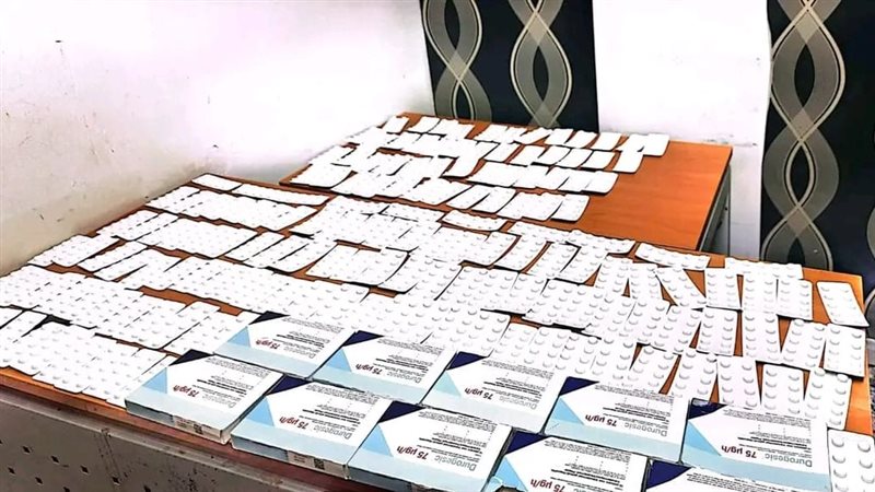 المضبوطات بحوزة رجال