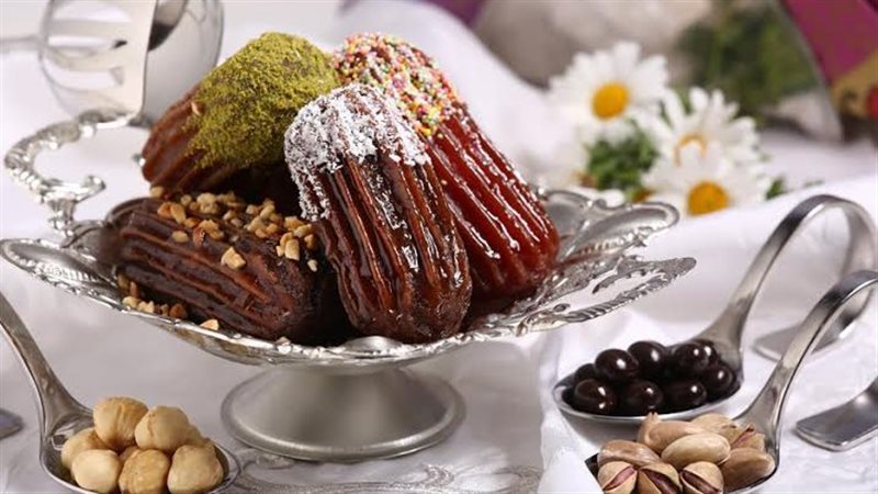 بلح الشام بالشيكولاتة