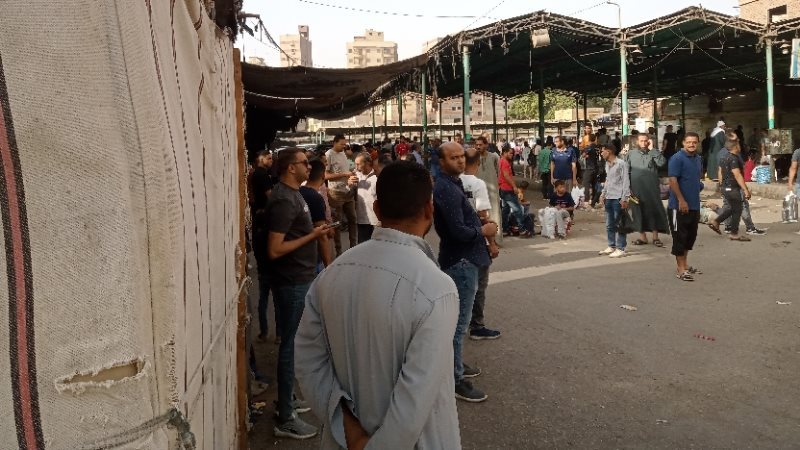 زحام في مواقف الفيوم،