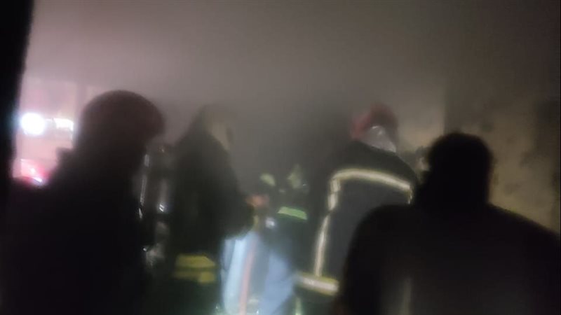 حريق محلات بالمنشية،