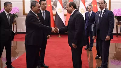 رئيس مجلس الدولة الصيني: ندعم مصر بقوة في حماية سيادتها الوطنية وأمنها ومصالحها
