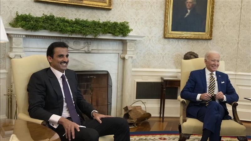 بايدن مع أمير قطر،
