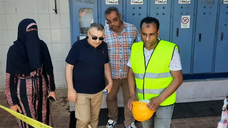 رئيس مياه دمياط يتابع