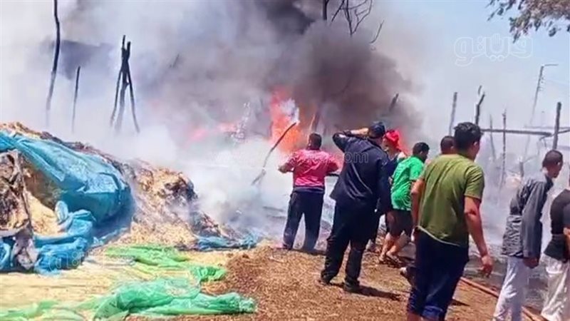 حريق يلتهم شونة خردة