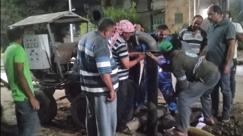 شفط مياه الصرف بضريح