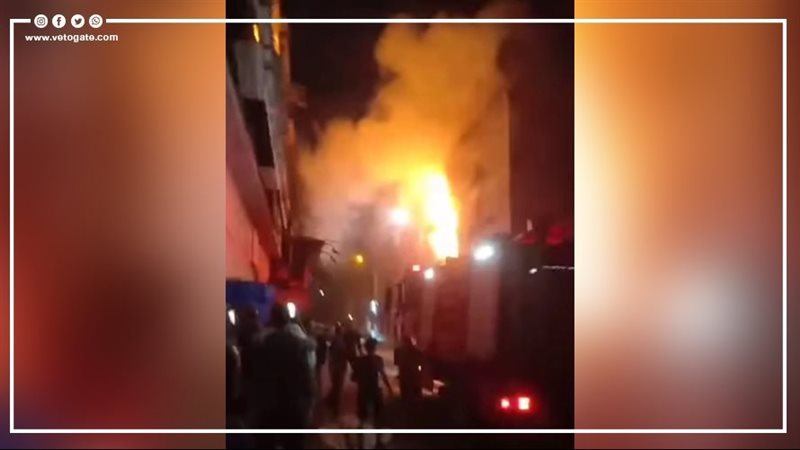حريق هائل فى محلات