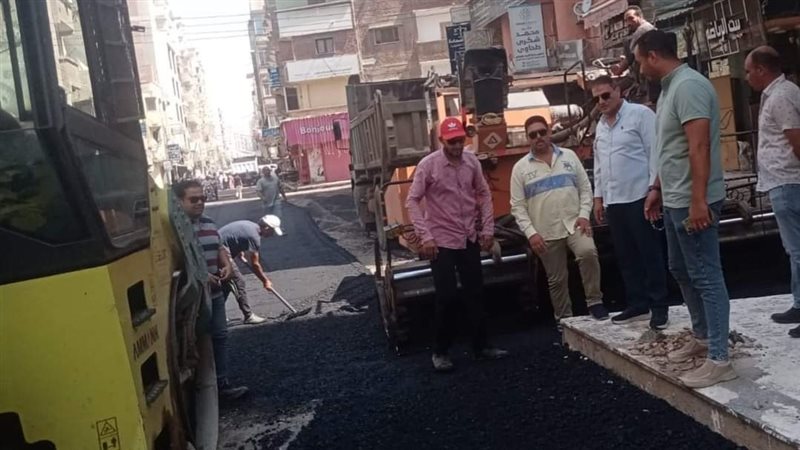 أعمال الرصف بكفر