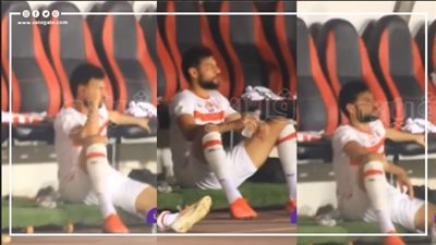 الحزن يسيطر على مصطفى شلبي بعد استبداله أمام طلائع الجيش (فيديو)