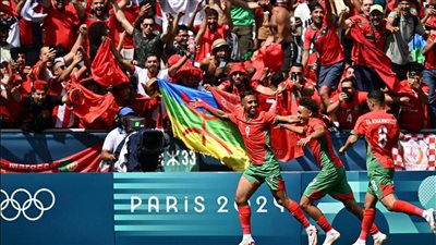  منتخب المغرب يضرب العراق بثلاثية في الشوط الأول 