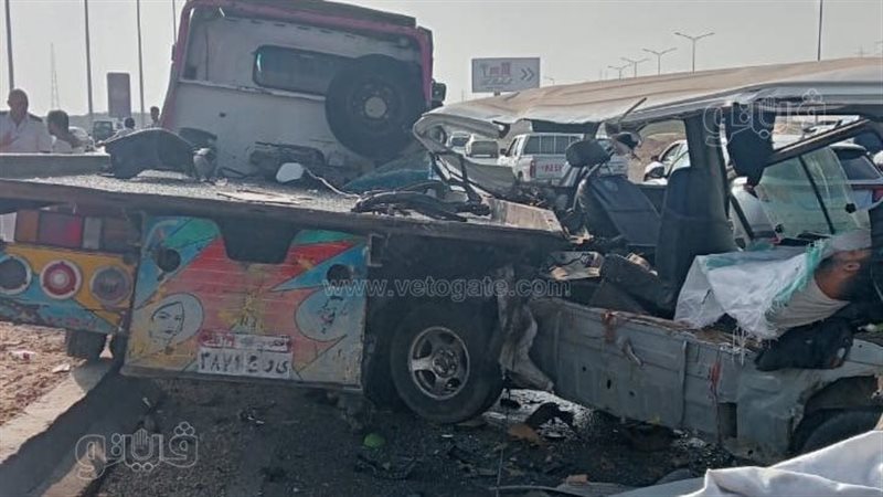 جانب من تصادم السيارتين