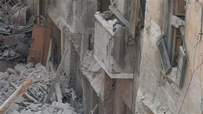 إصابة شخص في انهيار أجزاء من عقار مأهول بالسكان في الإسكندرية 