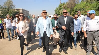 محافظ الجيزة يتفقد أعمال إنشاء نفق المشاة بميدان النهضة