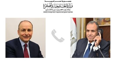 وزير الخارجية يتلقى اتصالًا هاتفيًا من نظيره الأيرلندي 