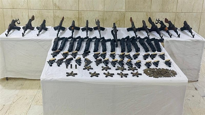 اسلحة نارية المضبوطات،