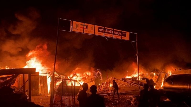 حريق بمستشفى الأقصى،