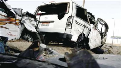 مصرع ٧ أشخاص وإصابة ١٣ آخرين في حادث تصادم بأسوان