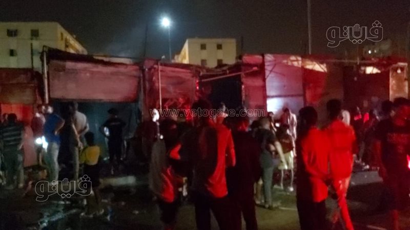 حريق اكشاك فى اسوان،فيتو