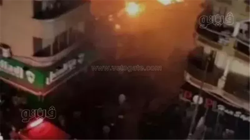 الحريق وقت اندلاعه،