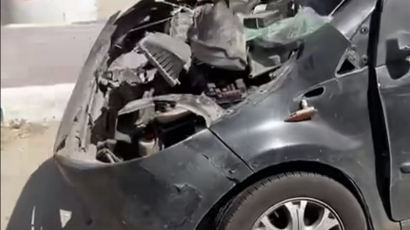 حادث تصادم على طريق