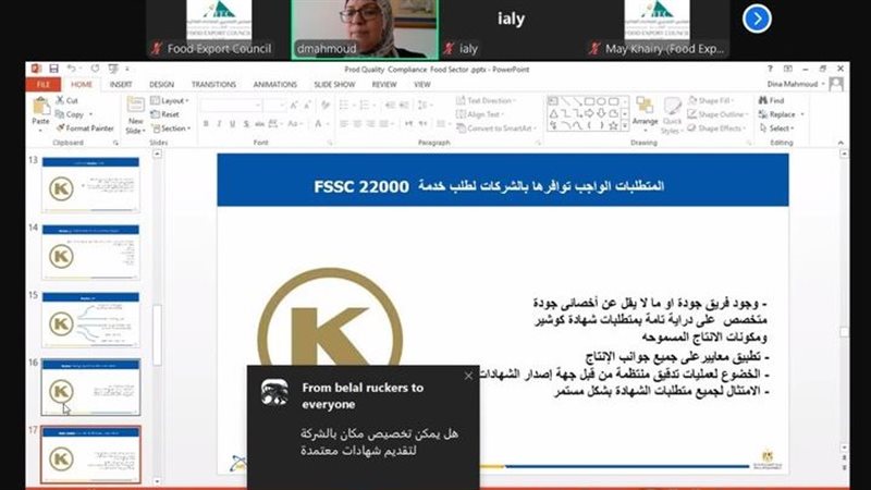 جانب من الندوة الاليكترونية،فيتو