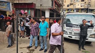 400 مخالفة في حملة مكبرة بالطالبية لرفع الإشغالات (صور)