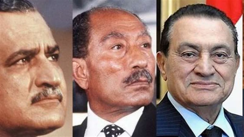 مبارك والسادات وعبد