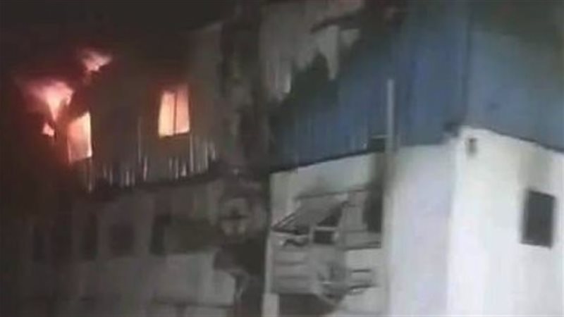 لحظة اندلاع حريق