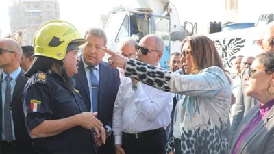 عقار أرض الجولف، وزيرة التنمية المحلية توجه بإستخدام أجهزة البحث الليلي لإنقاذ أي ناجين تحت الأنقاض
