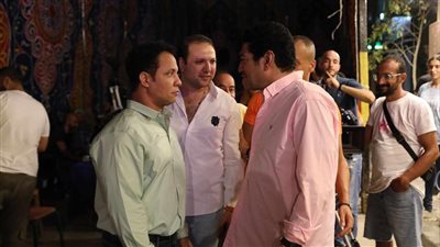 شاهد كواليس تصوير مسلسل زمالك بولاق لـ باسم سمرة وخالد الصاوي 