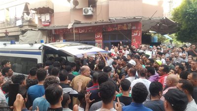 أهالي شبرا الخيمة يشيعون جنازة شاب ضحية الغدر على يد صديقه