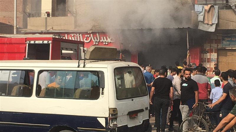 حريق شقة بمركز جهينة،