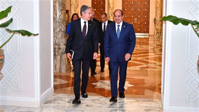 نشاط الرئيس اليوم، السيسي يستقبل وزير خارجية أمريكا ويجتمع مع رئيس هيئة قناة السويس( فيديووصور)