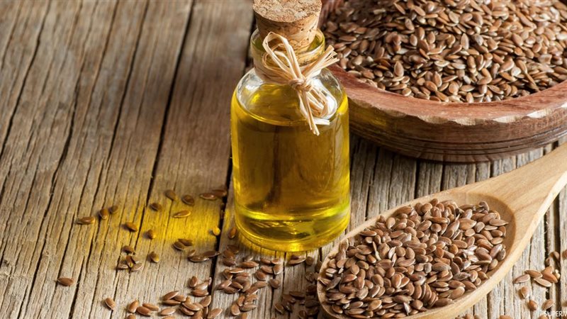 زيت بذور الكتان،