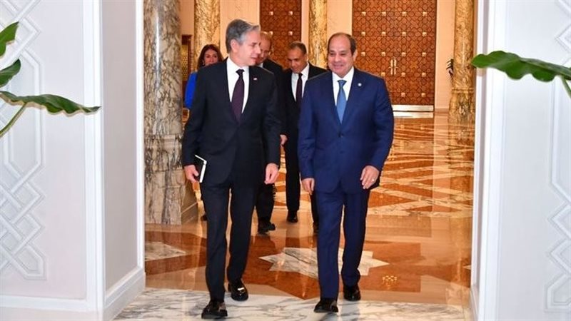 السيسي وبلينكن، فيتو