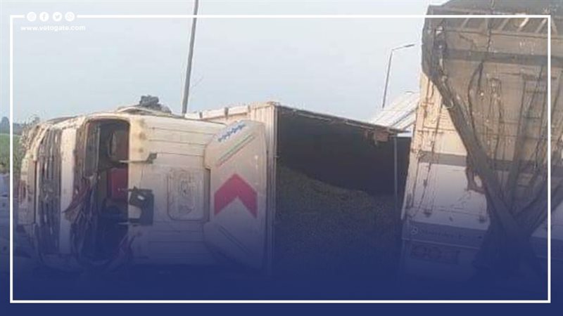 تصادم خمس سيارات