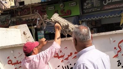 تكثيف حملات رفع الإشغالات والنظافة بالحسينية فى الشرقية 