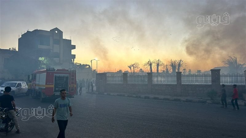 حريق محيط معبد الكرنك