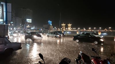 استمرار هطول الأمطار الغزيرة على الإسكندرية 