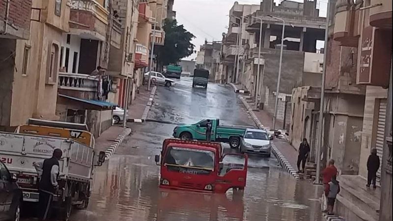 اغلاق للطرق بالعريش