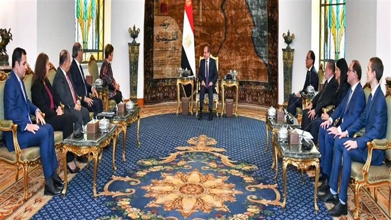 السيسي ووفد صندوق